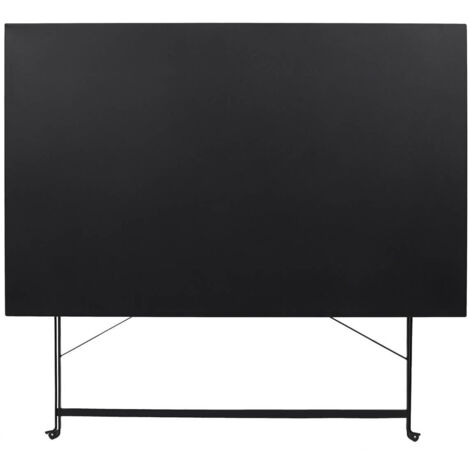 MALAM - Table de Repas Rectangulaire Pliante Noire