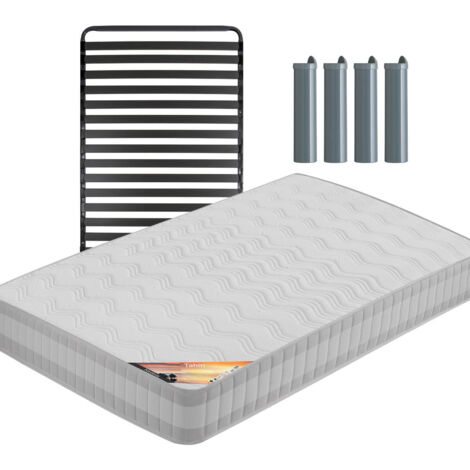 TAHITI - Pack Matelas + Titanium 22 90x190cm + Pieds (1/4)