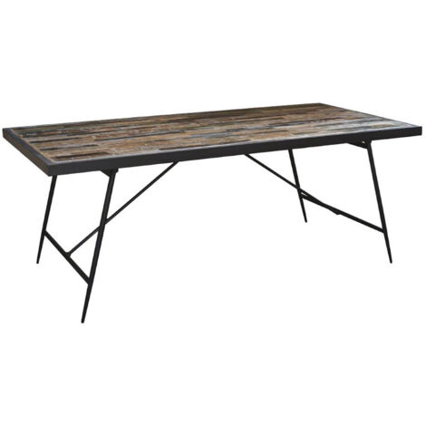 NESSA - Table de Repas 200cm Manguier Massif Recyclé (1/3)