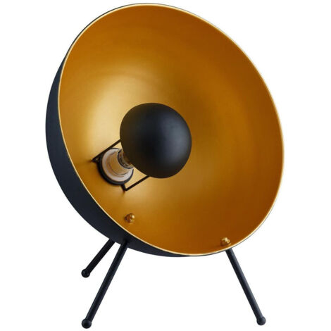 SPOUTNIK - Lampe à Poser en Métal Noir et Doré (1/4)