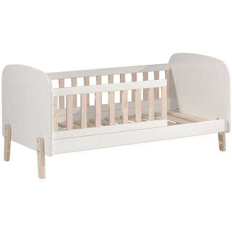 BODHI WHITE - Lit Junior 70x140cm Blanc avec Barrières (1/3)