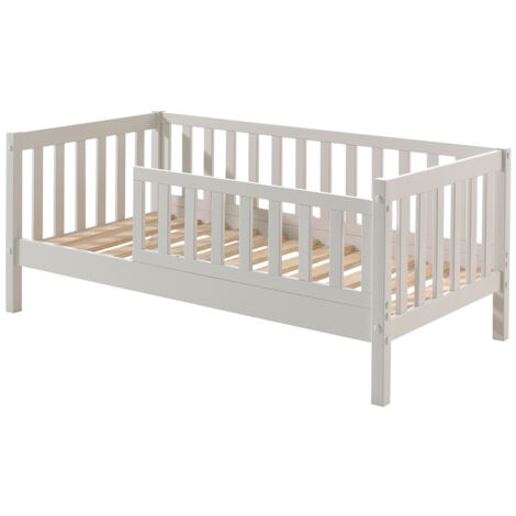 SCOPE - Lit Junior 70x140cm Blanc Barrières Verticales