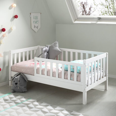 SCOPE - Lit Junior 70x140cm Blanc Barrières Verticales