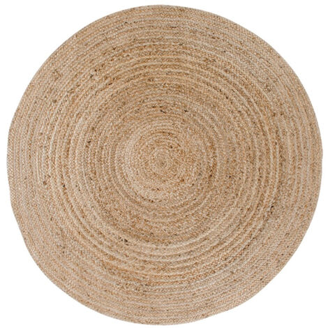 GlobusArt Tapis Rond Tressé à La Main En Jute Pour Décoration D