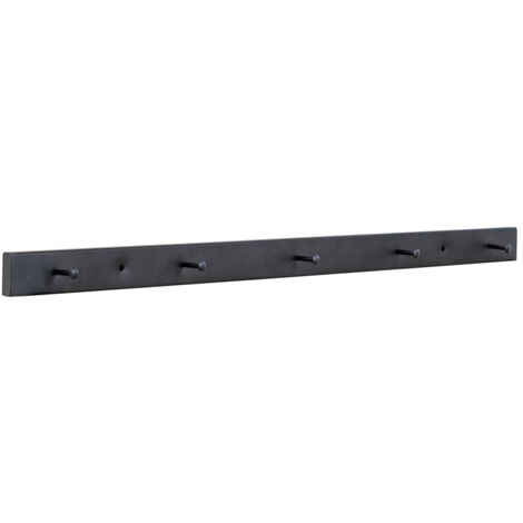 HARALD - Portemanteau 5 Patères Acier Noir