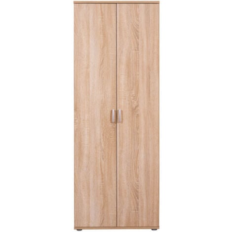 LIST - Lot de 2 Armoires de Rangement 2 Portes Aspect Bois
