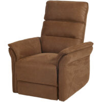 ROBINSON - Fauteuil Relax Electrique Releveur Tissu Cognac