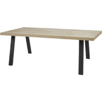 ARIZONA - Table 170cm Aspect Bois Arizona Oak Piètement A Métal Noir