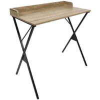 Bureau structure métallique plateau aspect bois - DARA