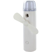 Ventilateur Brumisateur de Poche Lumineux Rechargeable Blanc
