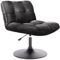 BULLA - Fauteuil Pivotant Simili Cuir Noir