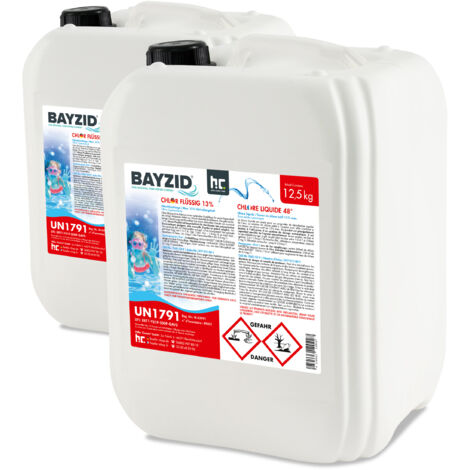 2x 12,5 kg BAYZID® Chlor 13% flüssig
