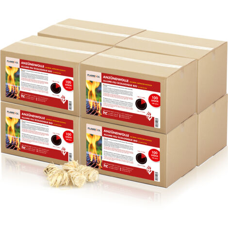 8x Anzündwolle für Holzöfen und Grills