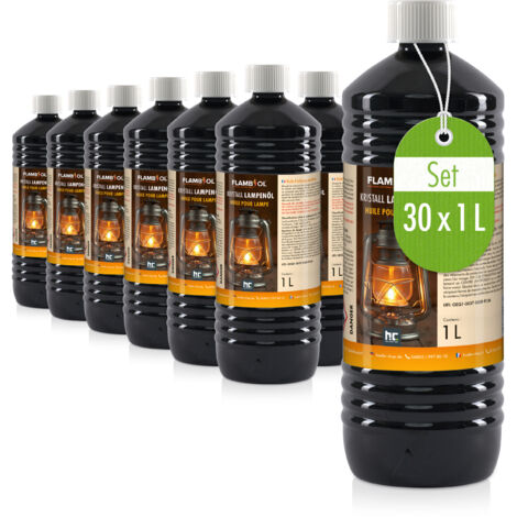 30x 1 L FLAMBIOL® Lampenöl Hochrein Kristallklar