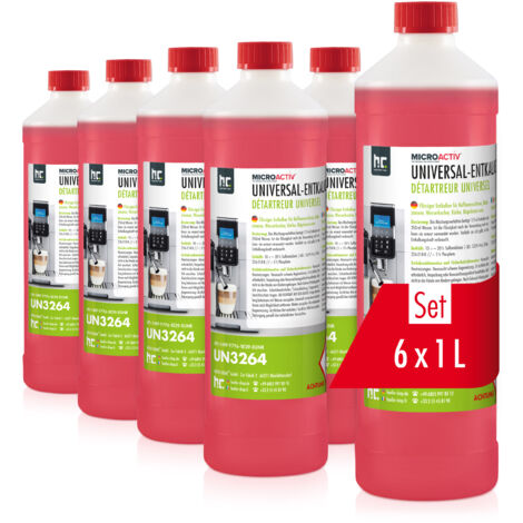 6x 1 L Microactiv® Universal Entkalker mit Farbindikator