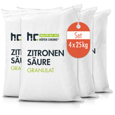 4x 25 kg Zitronensäure Granulat