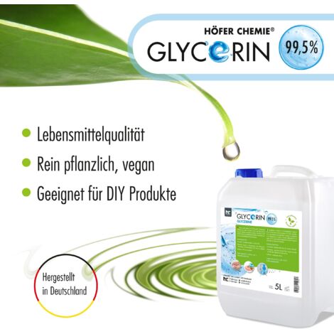 Glycerin 99,5% pflanzlich und in Lebensmittelqualität E 422