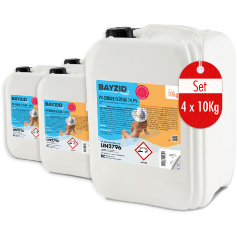 4x 10 kg BAYZID® pH Minus flüssig 14,9%