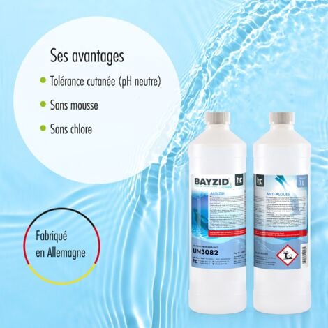 6x 1 L BAYZID® Algizid Algenverhütung für Pools