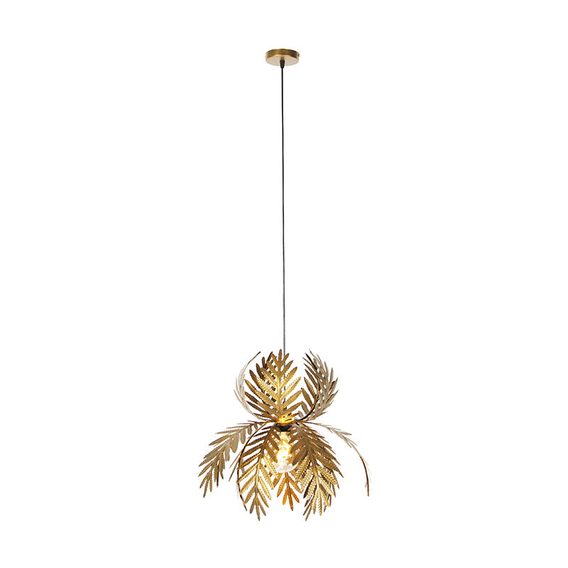 Farrah palm leaf ceiling fitting deals gold