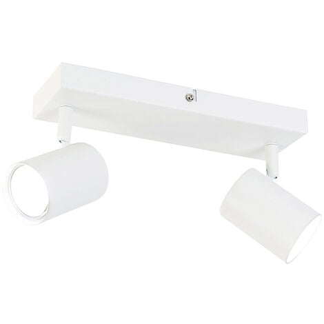 Smart ceiling lamp white rectangular incl. 2 Wifi GU10 - Jeana