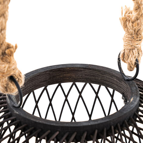 Rustic Outdoor Table Lamp Black Rattan - Calamus