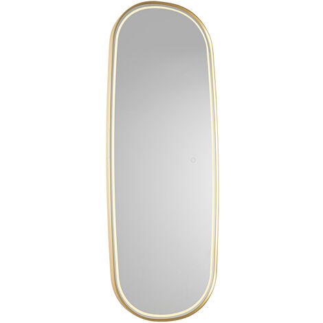 Modern Bathroom Mirror Gold Incl. LED and Touch Dimmer - Geraldien (1/4)