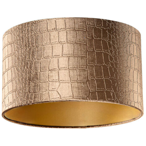 Velvet Lampshade Crocodile Design with Gold Interior 35/35/20 (1/3)