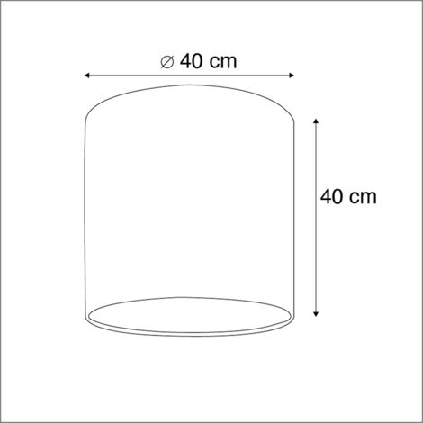 Velvet Lampshade Bronze with Gold Interior 40/40/40