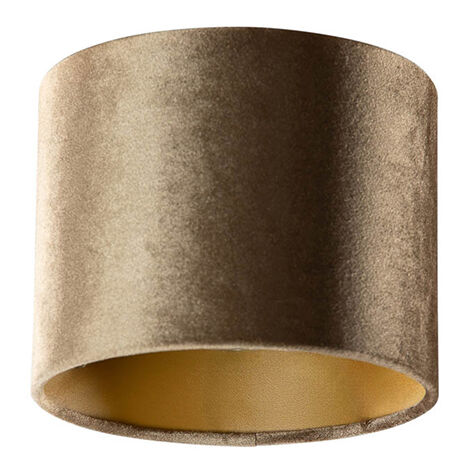 Velvet Lampshade Bronze with Gold Interior 18/18/14