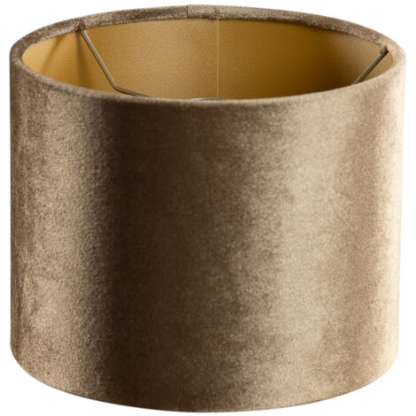 Velvet Lampshade Bronze with Gold Interior 18/18/14