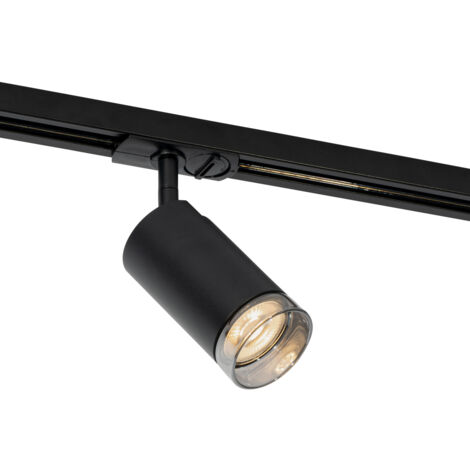 Modern Spotlight with Smoke Ring for 1-Phase Track System GU10 50mm - Iconic Jeana (1/4)