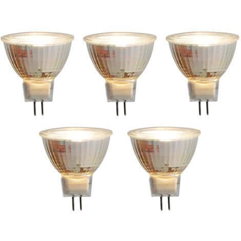 Set of 5 GU5.3 LED Bulbs MR16 5W 420lm 2700K 12V
