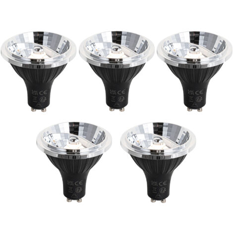 Set of 5 GU10 3-Step Dimmable LED Bulbs 70mm 6.5W 600lm 2700K (1/4)