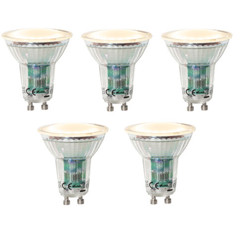 Set of 5 GU10 Dimmable LED Bulbs Twilight Sensor 3W 200 lm 2200K (1/4)