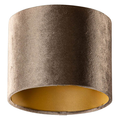 Velvet Lampshade Brown with Gold Interior 18/18/14 (1/3)