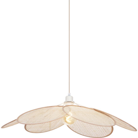 Japandi Pendant Lamp Cream with Linen Shade - Aisha