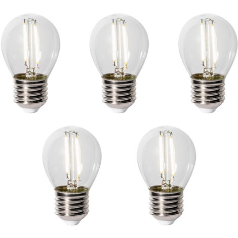 Set of 5 E27 LED Lamps P45 Twilight Sensor 3W 250 lm 3000K