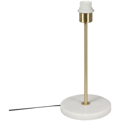 Classic Table Lamp Brass with Marble Base - Kaso