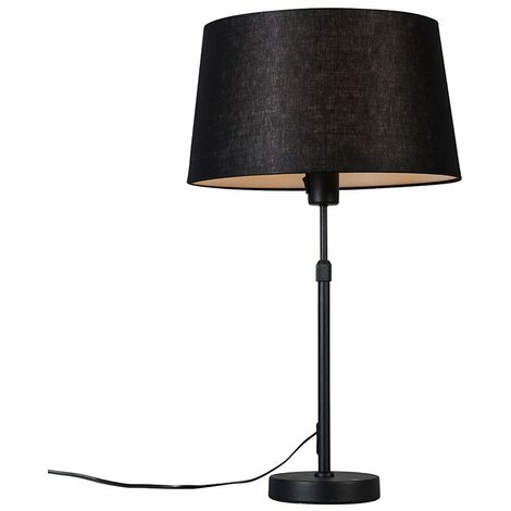 Table Lamp Black with Black Lampshade 35 cm Adjustable - Parte