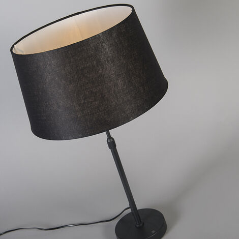 Table Lamp Black with Black Lampshade 35 cm Adjustable - Parte