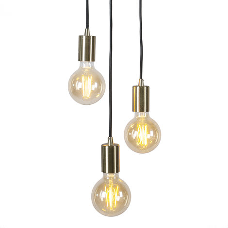 Art Deco Pendant Lamp Gold 3-Light - Facil