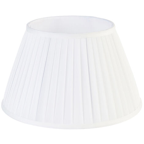 Pleated Lampshade White Round Angled 35/21/20
