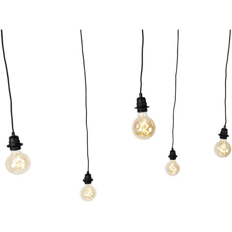 Industrial Pendant Light Black 5-Light - Cava