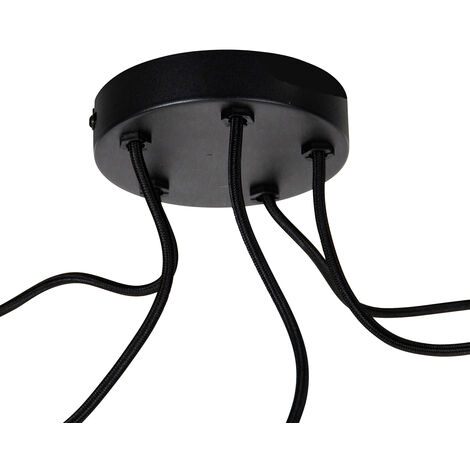 Industrial Pendant Light Black 5-Light - Cava