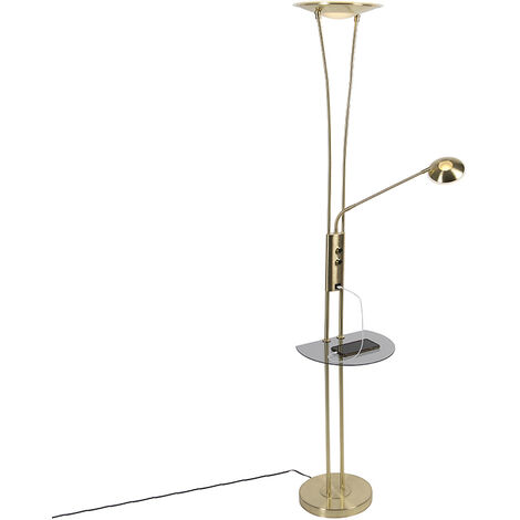 Provence 1 Light Floor Lamp – Aged Brass