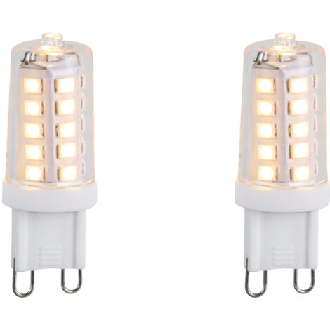 Set of 2 G9 Dimmable LED Bulbs 3W 250lm 3000K (1/4)