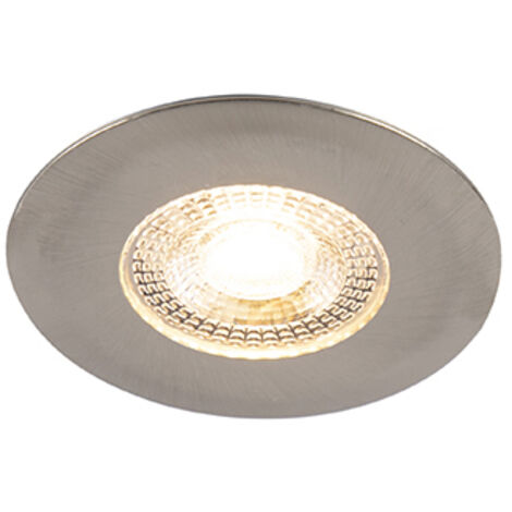 Recessed Spotlight Silver Incl. LED 3-Step Dimmable IP44 - Ulo (1/4)