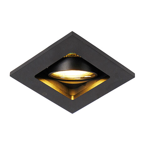 Modern Recessed Spot Black Adjustable - Qure