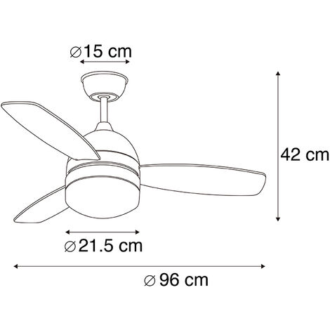 Brass Ceiling Fan with Remote Control - Rotar